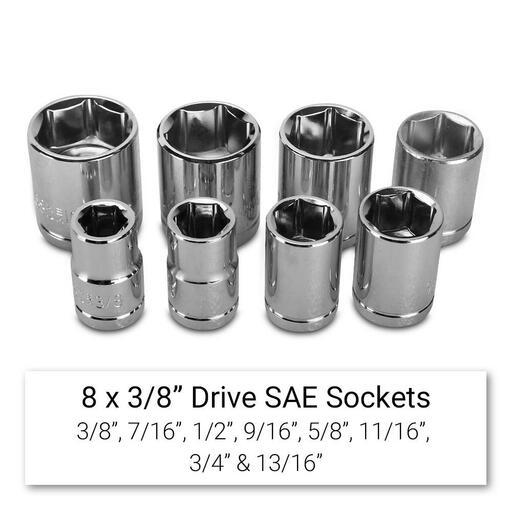 Daytona DTK198 198pce 1/4", 3/8" & 1/2" Drive Metric Socket, Spanner & Plier Automotive Tool Kit – image 12