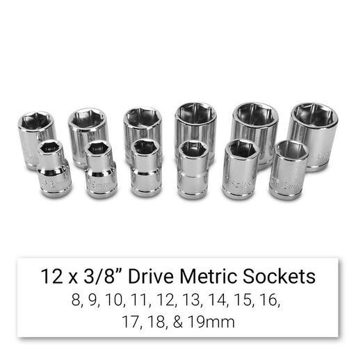 Daytona DTK198 198pce 1/4", 3/8" & 1/2" Drive Metric Socket, Spanner & Plier Automotive Tool Kit – image 7