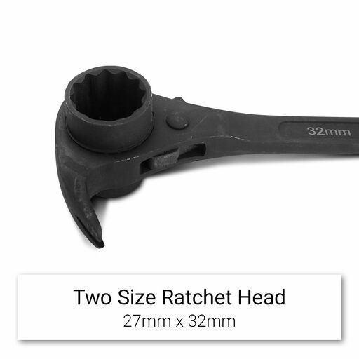 Daytona DPR2732 27mm (1") x 32mm (1.2") 4 in 1 Podger Ratchet With Claw Hammer  – image 5