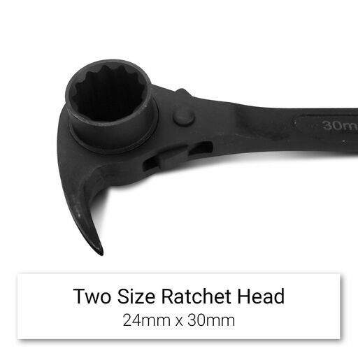 Daytona DPR2430 24mm (0.9") x 30mm (1.1") 4 in 1 Podger Ratchet With Claw Hammer – image 5