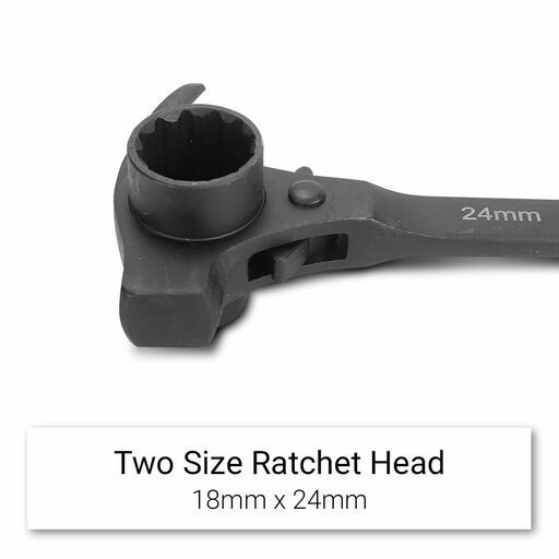 Daytona DPR1824 18mm (0.7") x 24mm (0.9") 4 in 1 Podger Ratchet With Claw Hammer – image 5