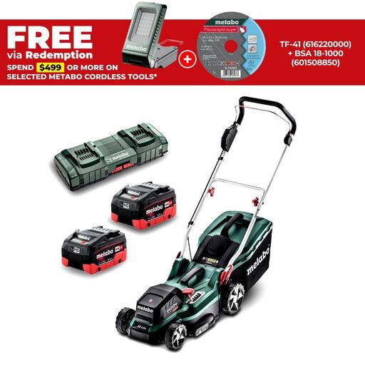 Metabo RM 36-18 LTX BL 36 5.5 DUO K (AU60171600) 36V (18V x 2) 5.5Ah Li-ion Cordless Brushless Lawn Mower Combo Kit