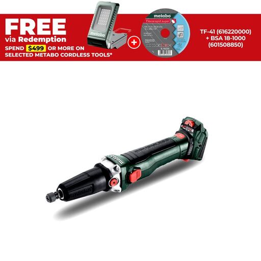 Metabo GVB 18 LTX BL 11-28 (600826850) 18V Li-ion Cordless Brushless Die Grinder - Skin Only