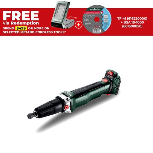 Metabo GVPB 18 LTX BL 11-28 (600827850) 18V Li-ion Cordless Brushless Die Grinder - Skin Only