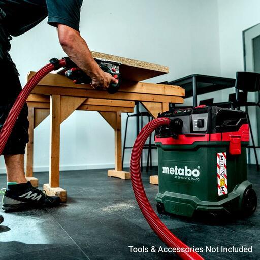 Metabo AS 36-18 M 30 PC-CC (602074850) 36V (18V x 2) Li-ion Cordless Brushless 30L Wet & Dry M-Class Vacuum Cleaner - Skin Only – image 9