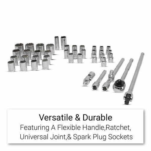 Daytona DSS42 42pce 1/2" Drive Metric 8-32mm & Imperial 5/16"-1-1/4" Socket Set – image 4