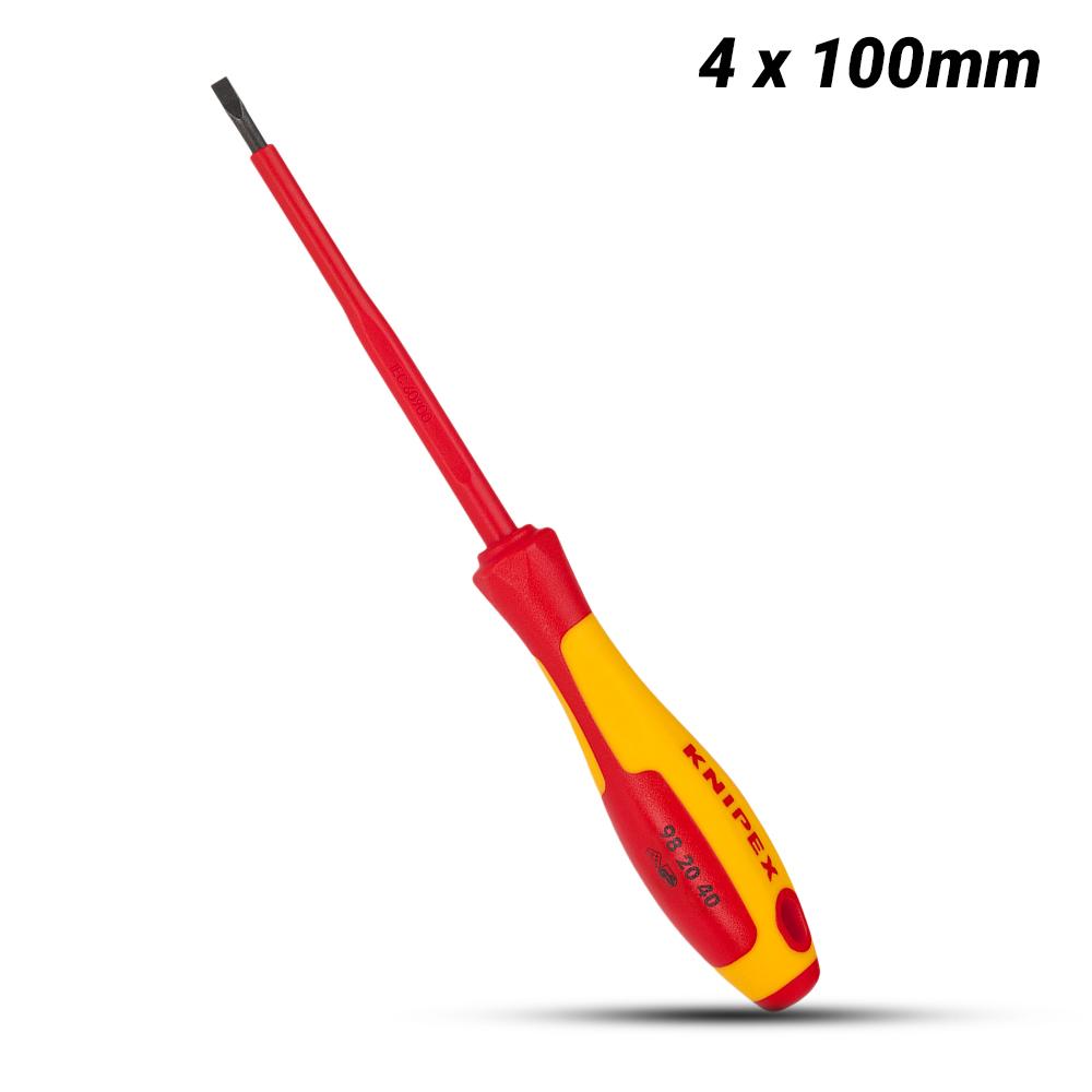 Knipex 982040 4mm (0.1") x 100mm (3.9") 1000V VDE Slotted Screwdriver – image 1