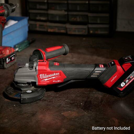 Milwaukee M18FSAGES1250 18V Li-ion Cordless Fuel ONE-KEY 125mm (5") Dual-Trigger Braking Angle Grinder With Deadman Paddle Switch - Skin Only – image 18