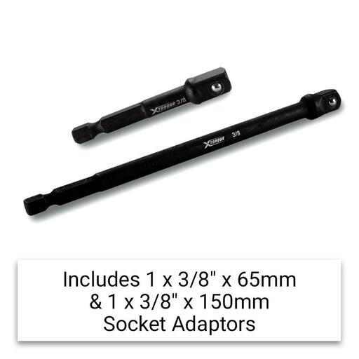 Xtorque XSA6 6PC 1/4'' Hex Shank to 1/4'', 3/8'', 1/2'' Square Socket Adapter Set – image 3
