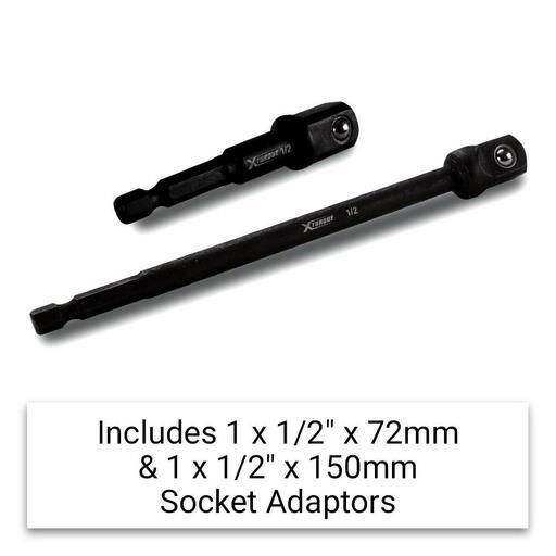 Xtorque XSA6 6PC 1/4'' Hex Shank to 1/4'', 3/8'', 1/2'' Square Socket Adapter Set – image 4