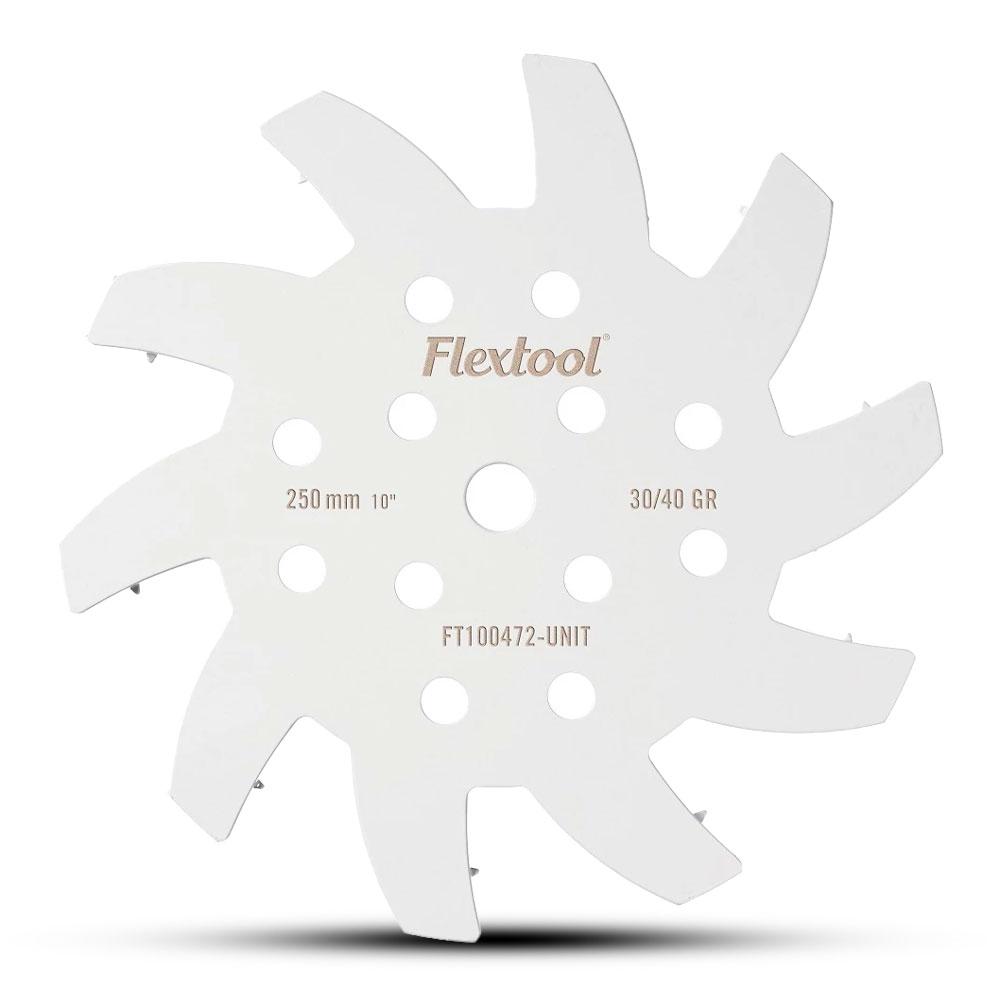 Flextool FT100472-UNIT 250mm (10") General Purpose 30/40 Grit Soft Bond BladeTec 15 Segment Gridning Plate – image 4