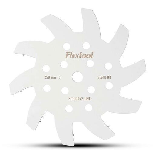 Flextool FT100472-UNIT 250mm (10") General Purpose 30/40 Grit Soft Bond BladeTec 15 Segment Gridning Plate – image 4