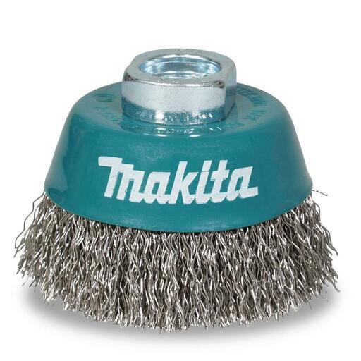 Makita D-77431 65mm x M14-2 Stainless Steel Cup Brush Crimped Suits 115/125mm Angle Grinders  – image 2
