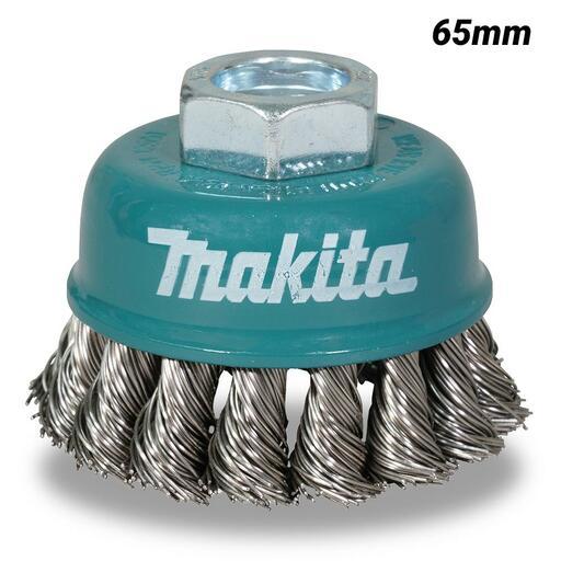 Makita D-77475 65mm x M14-2 Stainless Steel Cup Brush Knotted 