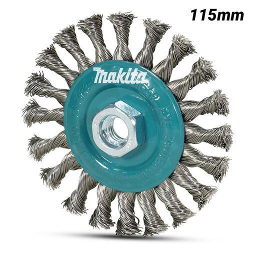 Makita D-77534 115mm x M14-2 Stainless Steel Wheel Brush Knot Suits 115/125mm 