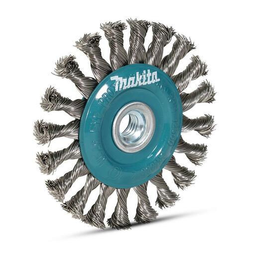 Makita D-77540 125mm x M14-2 Stainless Steel Wheel Brush Knot Suits 125mm Angle Grinders  – image 2