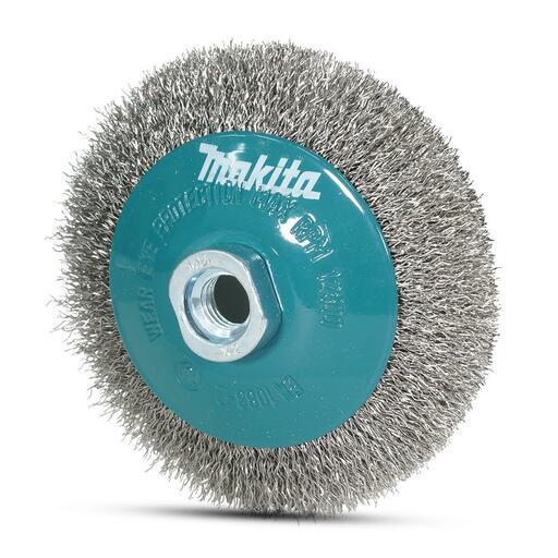 Makita D-77562 115mm x M14-2 Stainless Steel Bevel Brush Crimp Suits ...