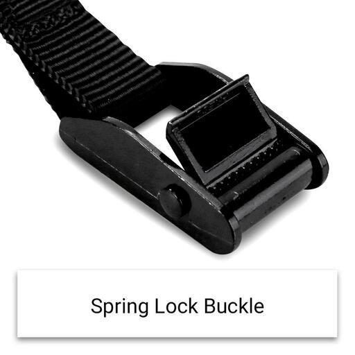 Climbrite STR2M 22mm x 2m 150kg Black Tie Down Strap – image 4
