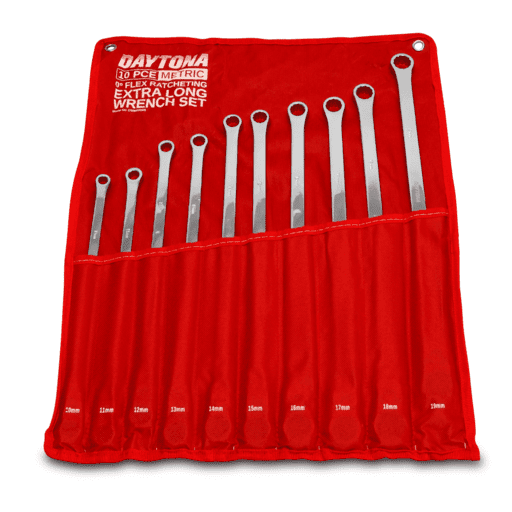 Daytona D10MFRWS 10pce Metric Extra Long Flex Ratcheting Wrench Set