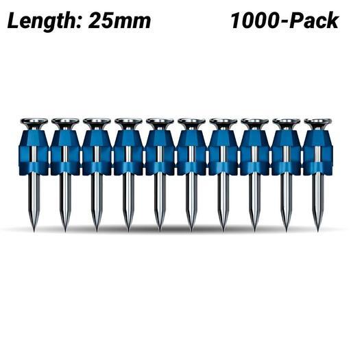 Bosch NB-25 (1.600.A02.F4M) 1000-Pack 25mm Concrete Nails To Suit GNB 18V-38 Nailer