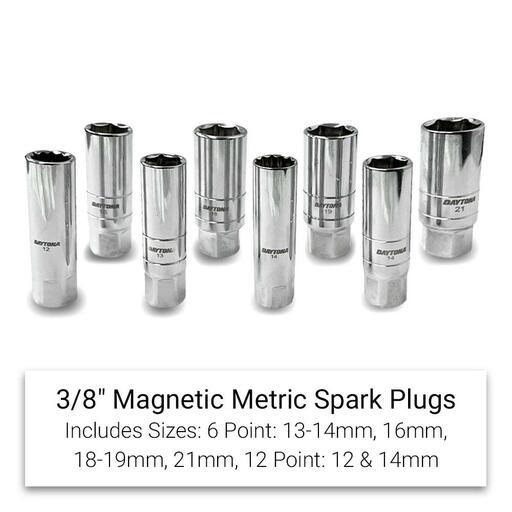 Daytona DSP838 8pce 3/8" 12-21mm Magnetic Spark Plug Socket Set – image 5