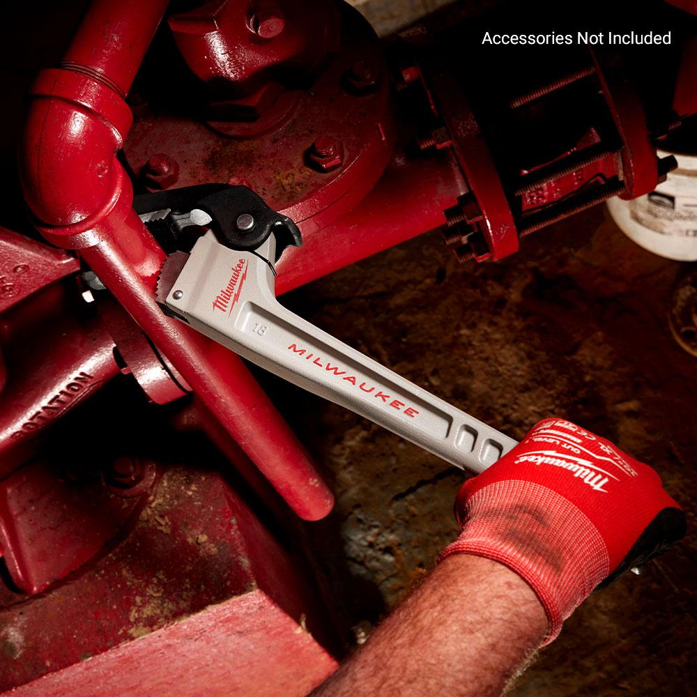 Buy MAXPOWER Self-adjusting Pipe Wrench 12 Inch, Quick Release 180 Degree Swivel Head One Hand Adjustable Plumbing Wrench