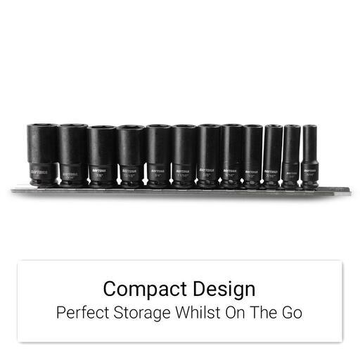 Daytona DDIM1238 12pce 3/8" Drive 5/16"-1" Imperial Deep Impact Socket Set – image 3
