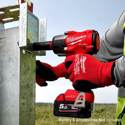 Milwaukee M18ONEFMTIW2PC120 18V Li-ion Cordless Fuel ONE-KEY 1/2" Controlled Mid-Torque Impact Wrench with Pin Detent - Skin Only – image 9