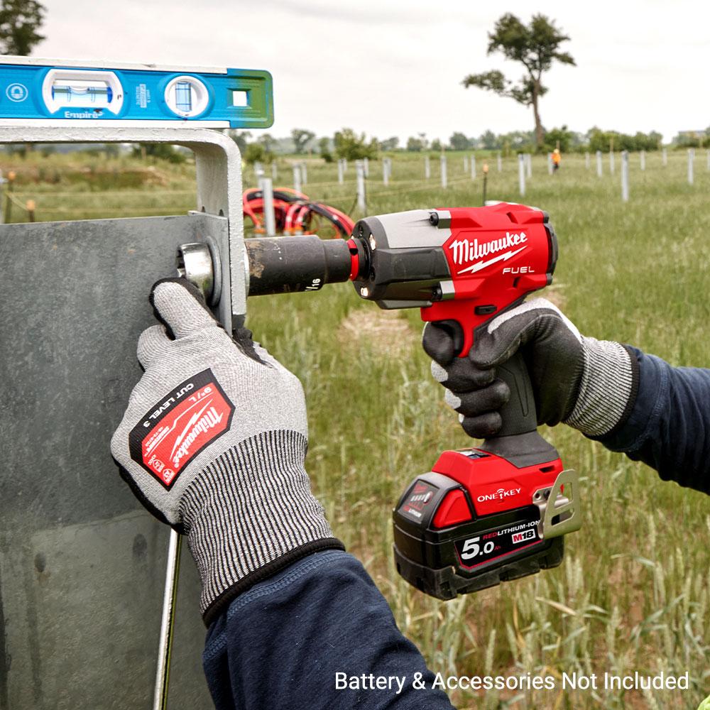 Milwaukee M18ONEFMTIW2PC120 18V Li-ion Cordless Fuel ONE-KEY 1/2" Controlled Mid-Torque Impact Wrench with Pin Detent - Skin Only – image 7