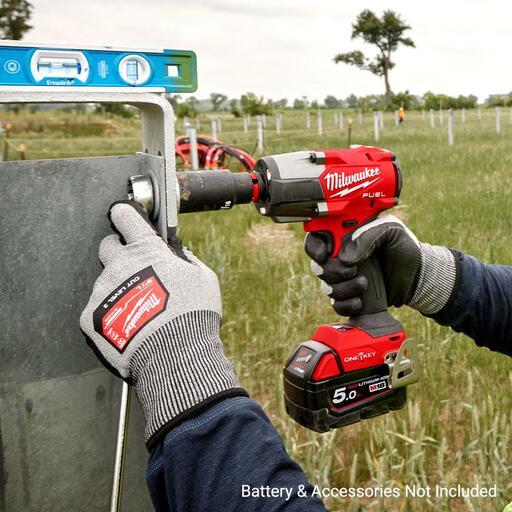 Milwaukee M18ONEFMTIW2PC120 18V Li-ion Cordless Fuel ONE-KEY 1/2" Controlled Mid-Torque Impact Wrench with Pin Detent - Skin Only – image 7