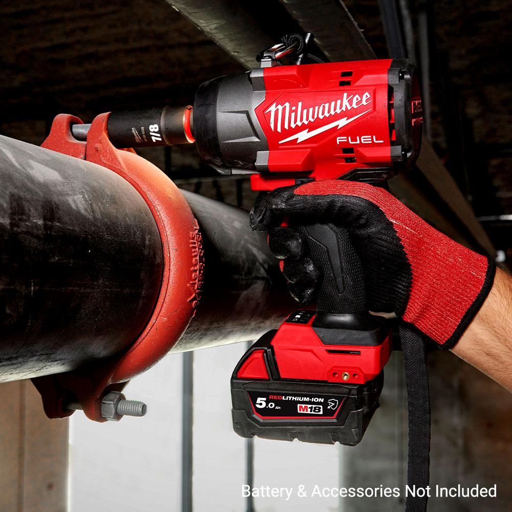 Milwaukee M18FHIW2P120 18V Li-ion Cordless Fuel 1/2" Drive High Torque Impact Wrench with Pin Detent - Skin Only – image 7