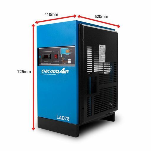 Chicago Air LAD78 0.52kW 78CFM Refrigerated Compressed Air Dryer – image 2