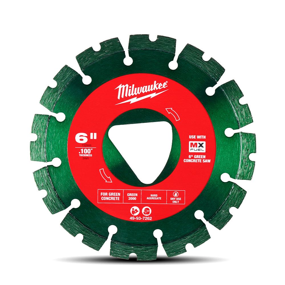 Milwaukee 49937262 150mm (6") Green Concrete Diamond Blade - Green – image 4