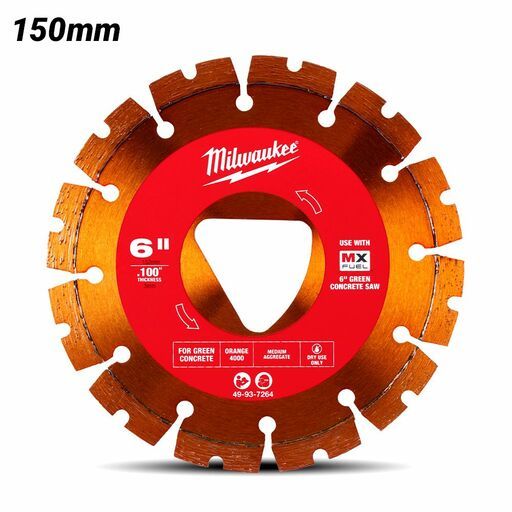 Milwaukee 49937264 150mm (6") Green Concrete Diamond Blade - Orange – image 2