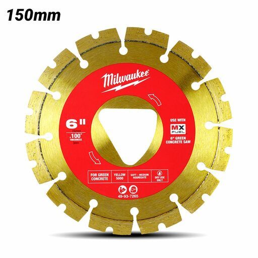 Milwaukee 49937265 150mm (6") Green Concrete Diamond Blade - Yellow – image 2