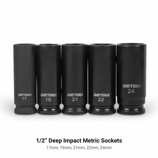 Daytona DDI1112 11pce 1/2" Deep Impact 10-24mm Metric Socket Set – image 4
