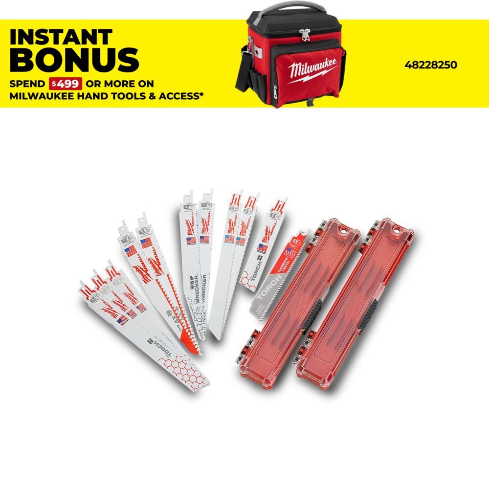 Milwaukee 49224311 11pce SAWZALL Reciprocating Blades with Carbide Tooth Blade – image 1