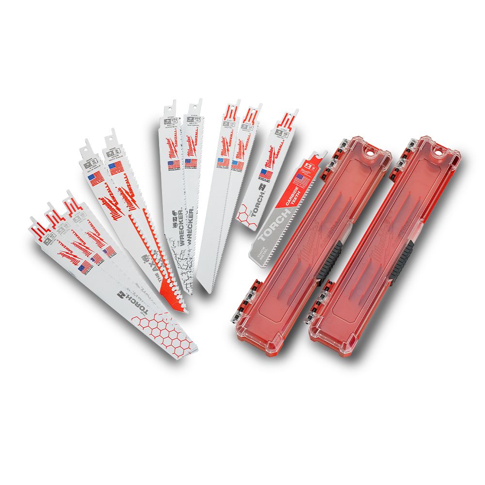 Milwaukee 49224311 11pce SAWZALL Reciprocating Blades with Carbide Tooth Blade – image 2