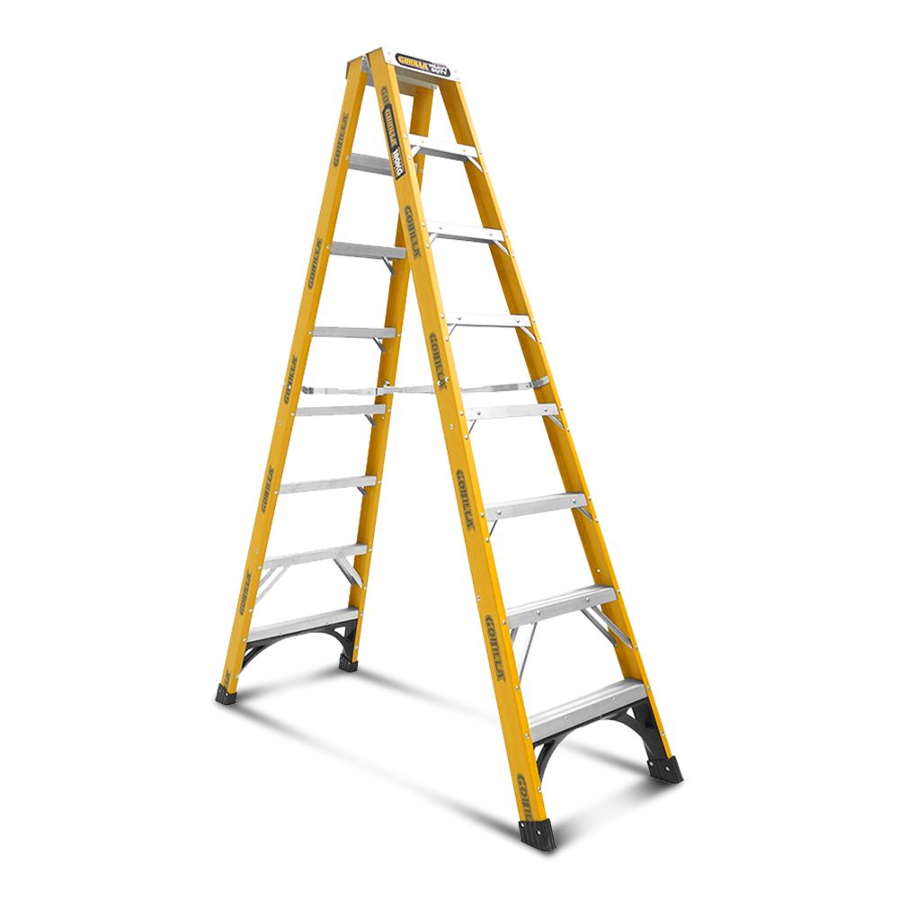 Gorilla FSM008-HD 2.4m 180kg 8-Step Double Sided Fibreglass Ladder