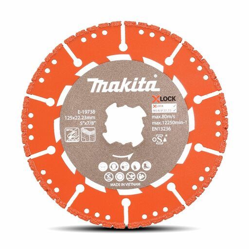 Makita E-19738 125mm (5") X-LOCK Vacuum Brazed Segmented Diamond Rescue Blade – image 2