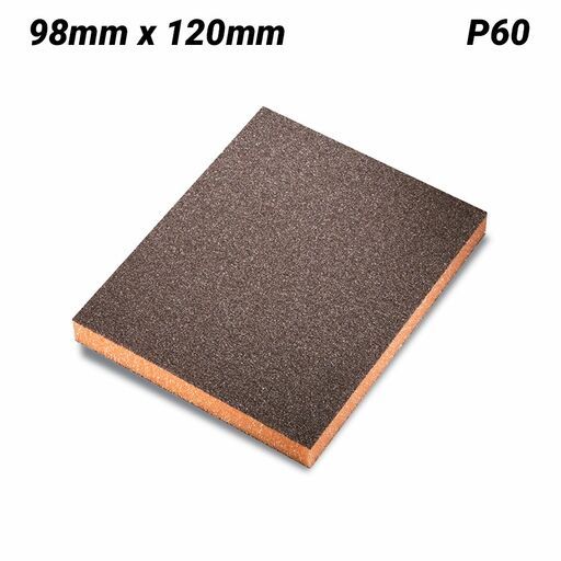 Sia Abrasives F03E02DD73  98mm x 120mm x 13mm P60 Foam Pad