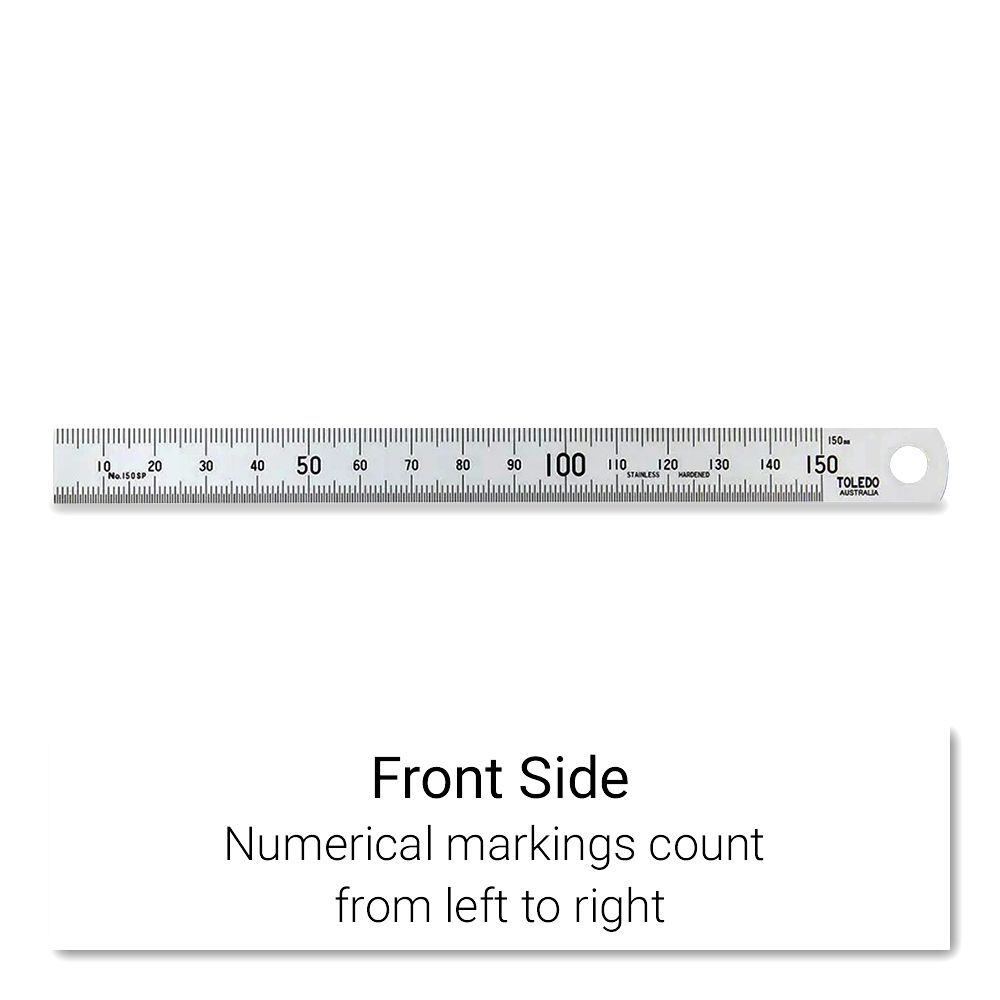 150 Scale Ruler Toledo 150SP 150mm Stainless Steel Metric Ruler