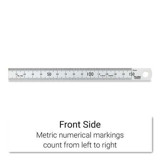 Toledo 150B/6 150mm (6") Stainless Steel Metric & Imperial Ruler – image 3
