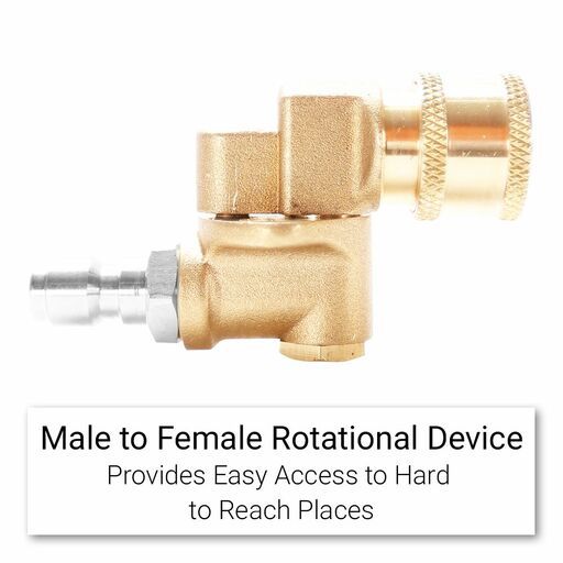 Typhoon T1805AC 1/4" BSPT Female to Male 180" Rotation 5 Angle Coupler  – image 3