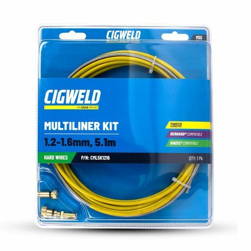 Cigweld CML5K1216 1.2mm-1.6mm Yellow Multi Liner Kit