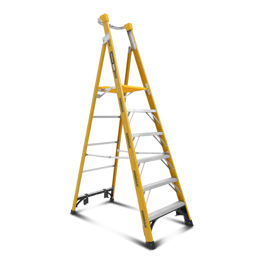 Gorilla FPL006HD 6Step 1.8m 180kg Fibreglass Aluminium Industrial
