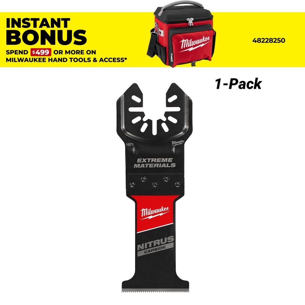 Milwaukee 49251571 1-Pack 35mm (1-3/8") OPEN-LOK Extreme Materials Blade with NITRUS CARBIDE – image 1