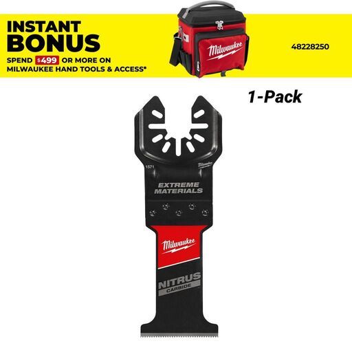 Milwaukee 49251571 1-Pack 35mm (1-3/8") OPEN-LOK Extreme Materials Blade with NITRUS CARBIDE