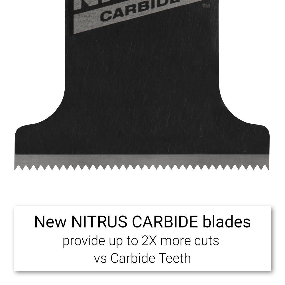 Milwaukee 49251571 1-Pack 35mm (1-3/8") OPEN-LOK Extreme Materials Blade with NITRUS CARBIDE – image 6