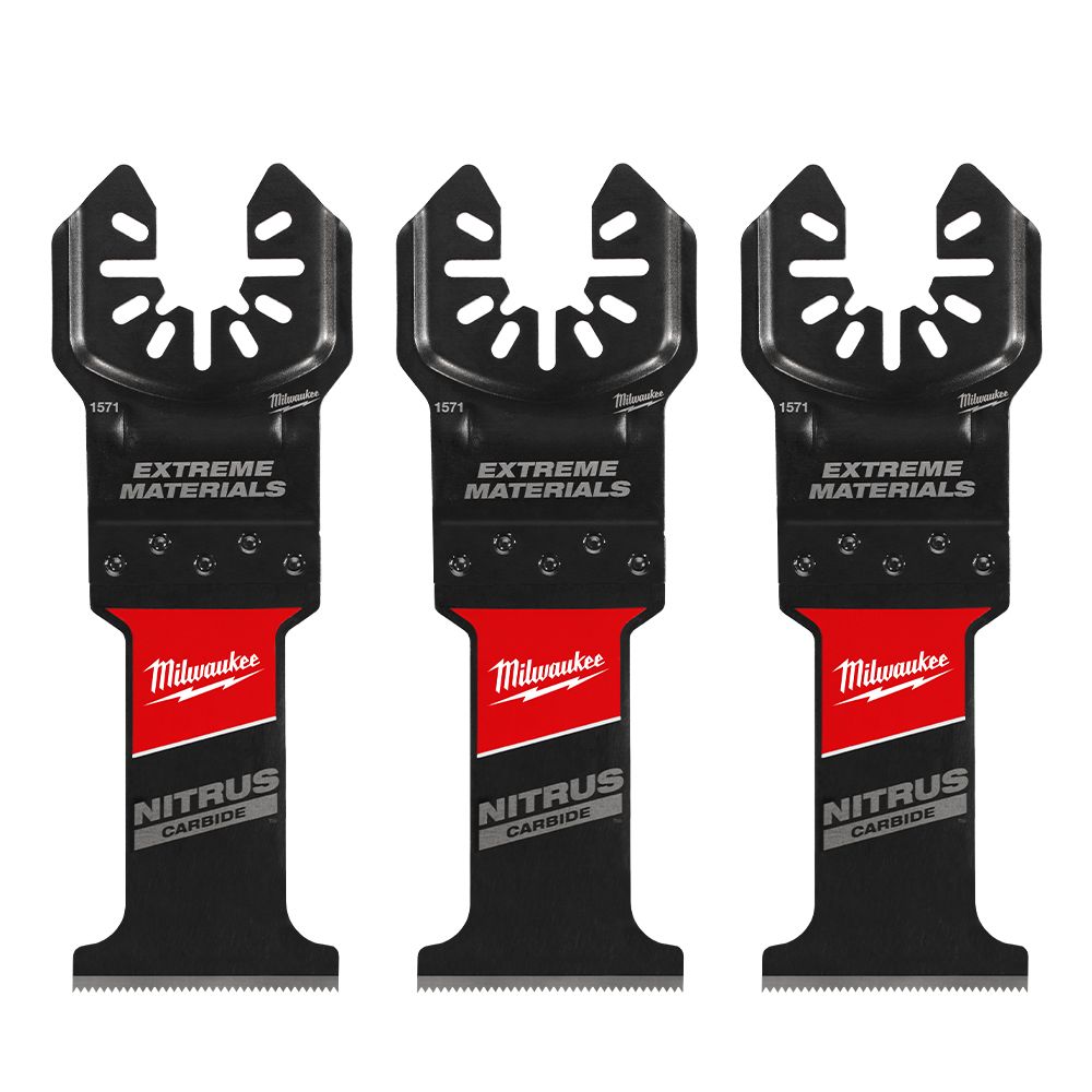 Milwaukee 49251573 3-Pack 35mm (1-3/8") OPEN-LOK Extreme Materials Blade with NITRUS CARBIDE – image 4